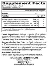 Bester Omega 3 Fischöl 1000 mg / gereinigt und klar - 120 Gelkapseln