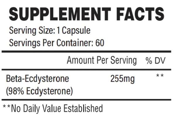 Natürlicher Körperbau | Beta -Ecdysteron 255 mg - 60 Kapseln