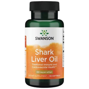 Shark Liver Oil 550 mg 60 Gel capsules - Nutra Best Europe