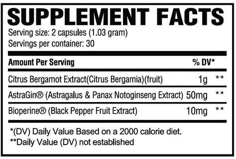 Bergamotte 1000 mg | mit Astragin - 60 Kapseln