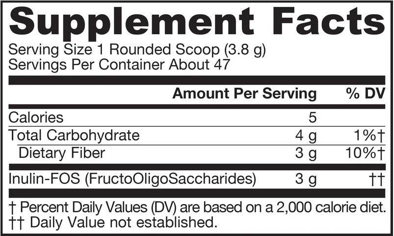 Prebiotic Inulin - Fos - Fructooligosaccharide - 180 Gramm