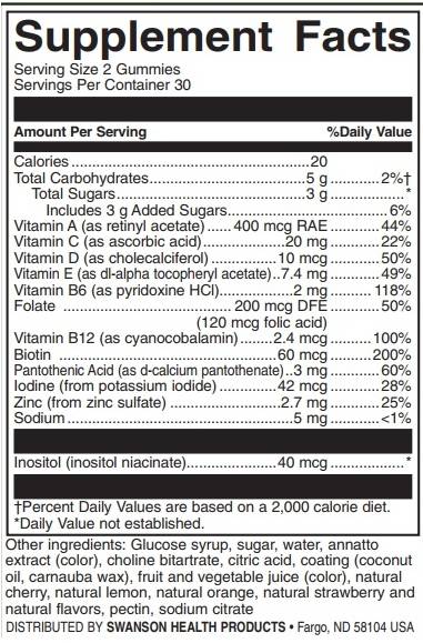 Kinder Multivitamin Gummies | Gemischte Früchte - 60 kaubare Tabletten