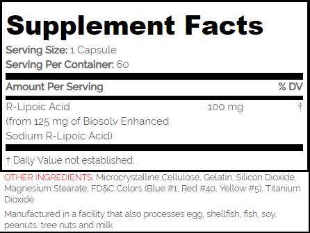 Na-R-Ala 100 mg / stabile R-ala-60 Kapseln
