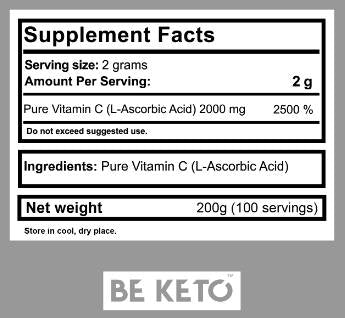 Vitamin C 100% Pulver - 200 Gramm