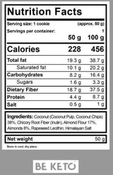 Keto Cookie | Niedriger Zucker - 50 Gramm