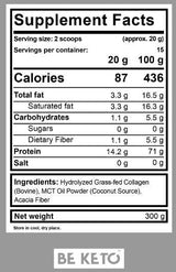 Keto -Kollagen + MCT -Pulver - 300 Gramm