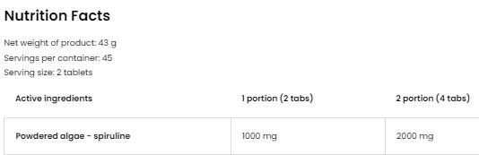 Spiruline - 90 Tabletten