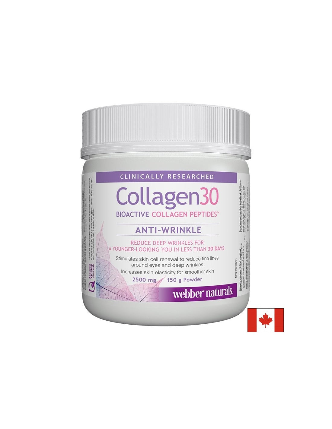 Kollagen 30 bioaktive Kollagenpeptide ™ Anti -Falten -Kollagen (bioaktive Kollagenpeptide) 2500 mg, 150 g Pulver