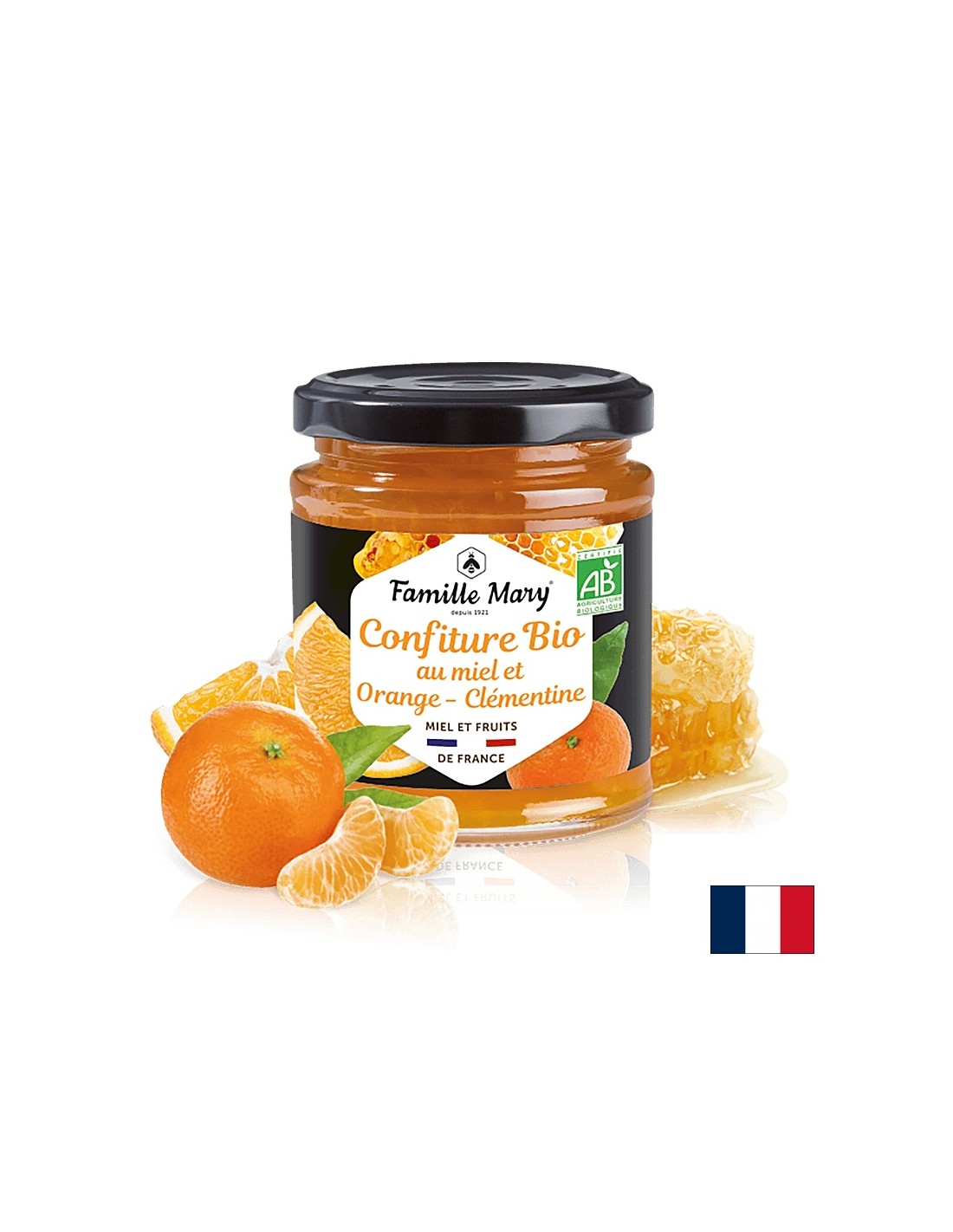 Bio -Marmelade mit Honig, Orangen und Clementinen, 220 g