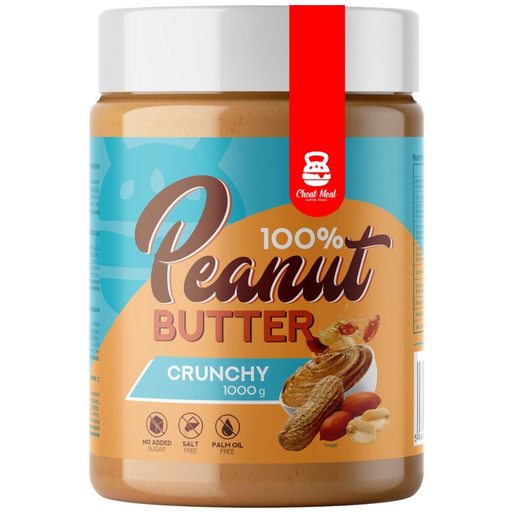 100% Erdnussbutter / knusprig - 1000 Gramm