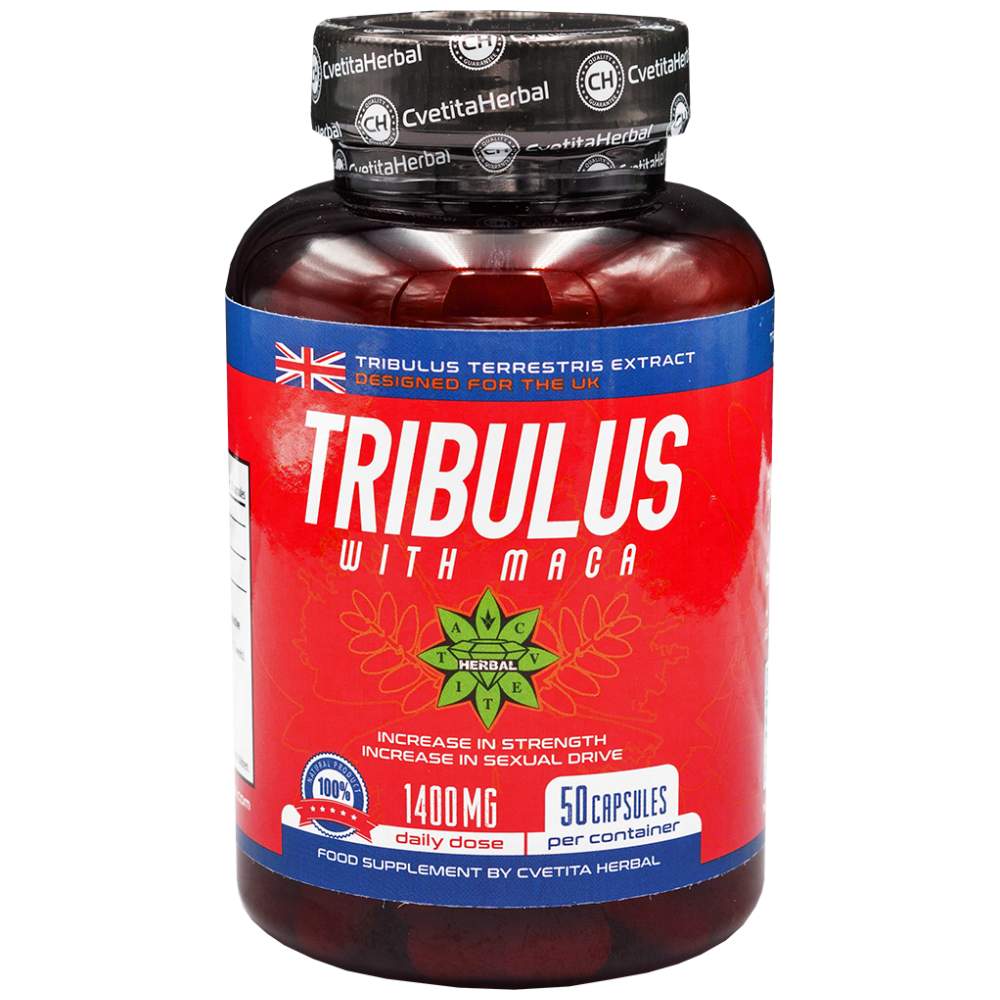 Tribulus mit MACA 1400 mg - 50 Kapseln