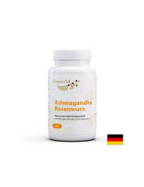 Depression und Angst - Ashwagandha + Goldene Wurzel und Vitamin B1 und B5, 60 Kapseln