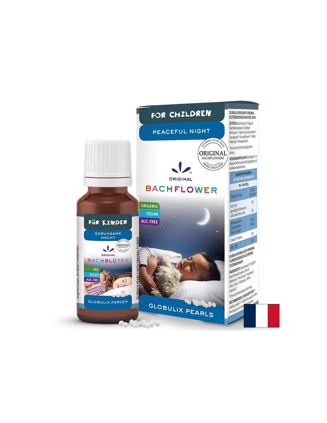 Friedlicher Schlaf bei Kindern - Blütenessenzen von Dr. Bach, Perlen, 20 g