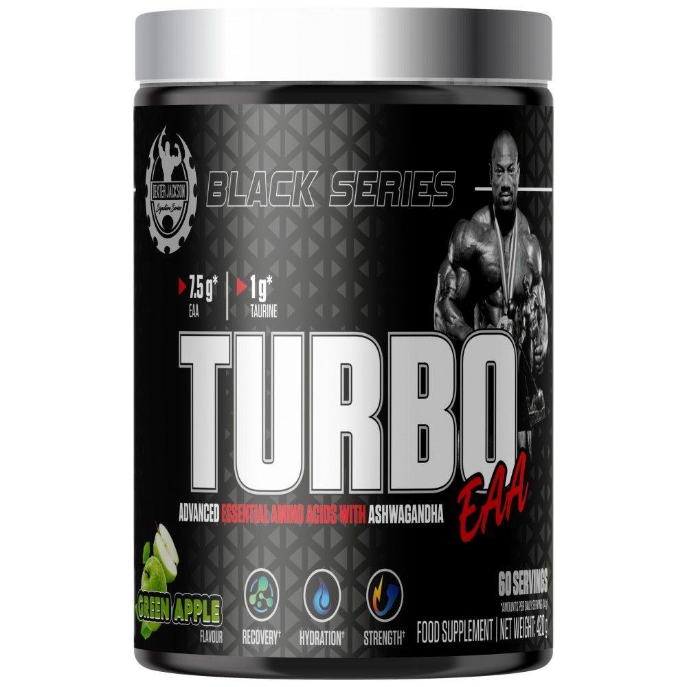 Schwarze Serie | Turbo EAA Pulver ~ Essentielle Aminosäuren mit Taurin - 420 Gramm
