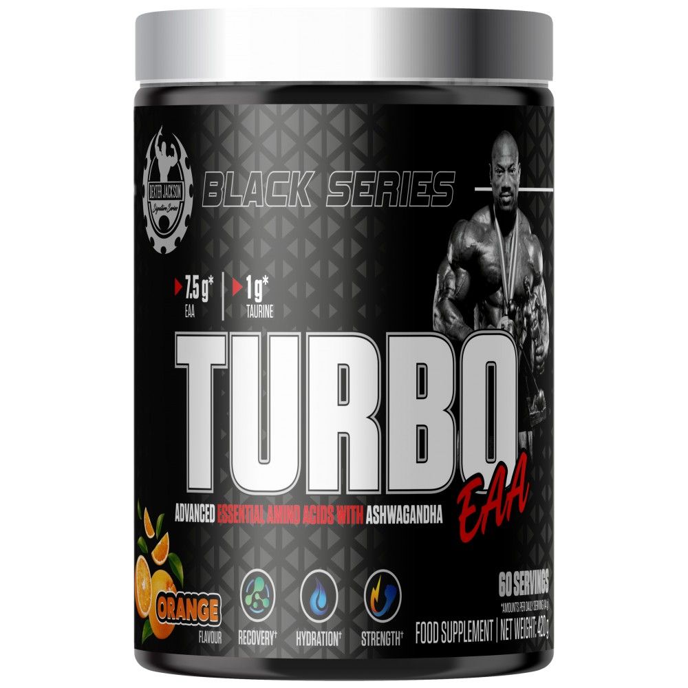 Schwarze Serie | Turbo EAA Pulver ~ Essentielle Aminosäuren mit Taurin - 420 Gramm