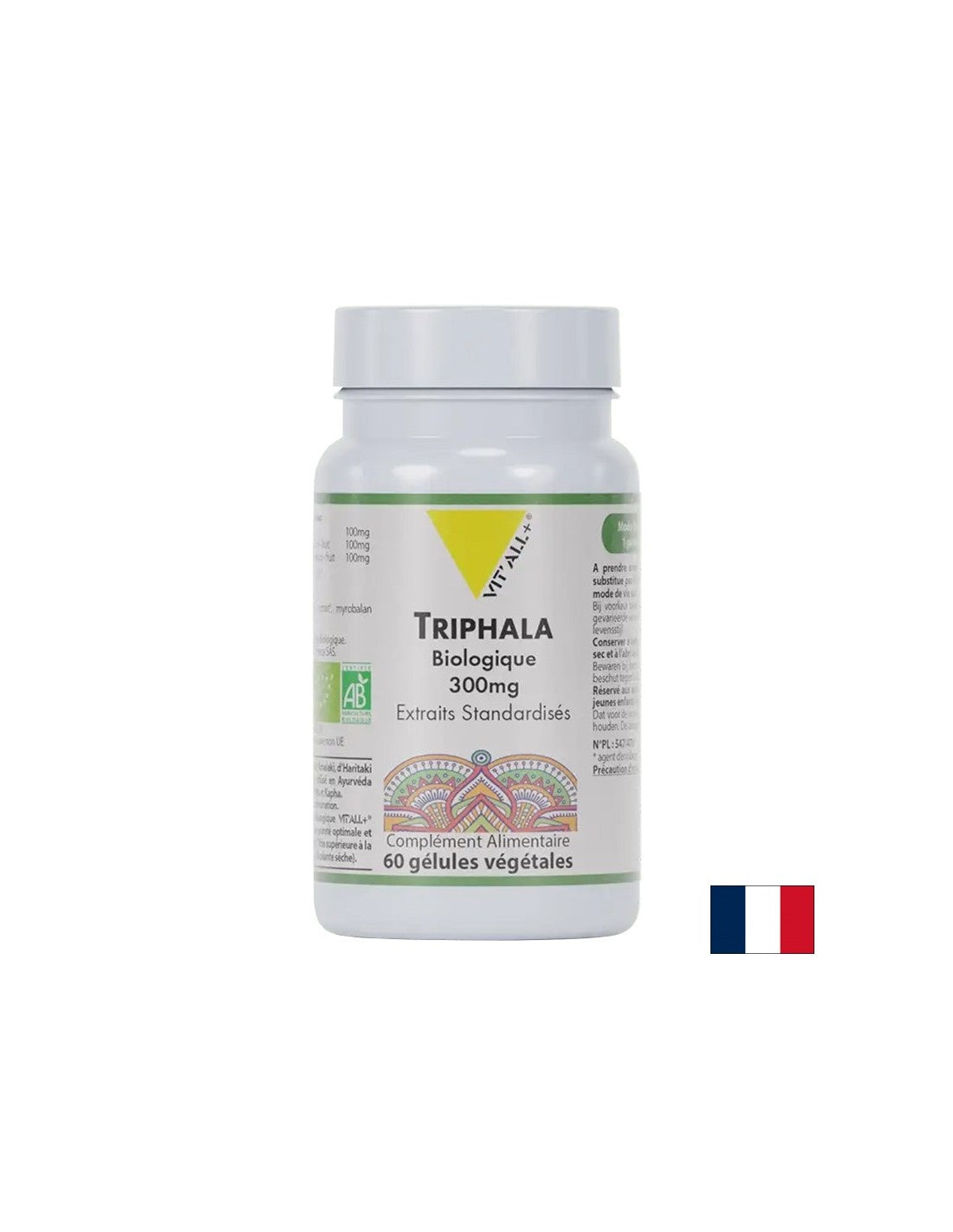 Gute Verdauung und Entgiftung - Triphala -Biografie, 300 mg x 60 Kapseln