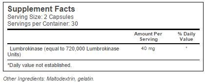 Beste Lumbrokinase 20 mg - 60 Kapseln