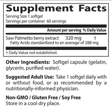 Beste Palmetto 320 mg - 60 Gelkapseln
