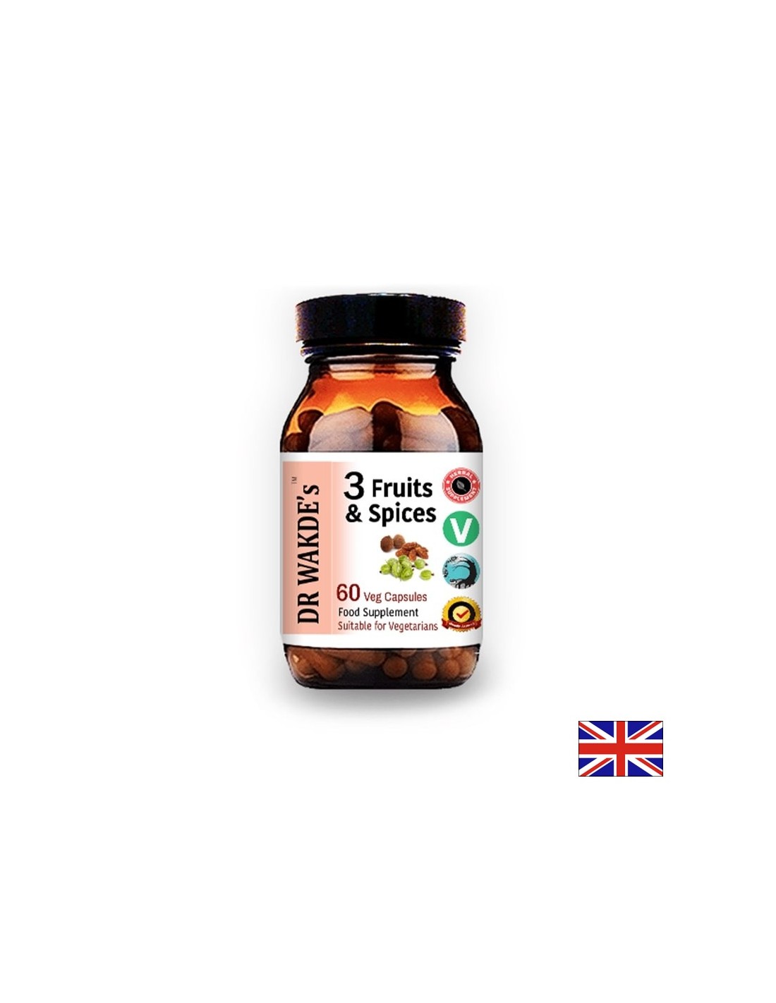 3 Früchte und Gewürze / 3 Früchte und Gewürze Ayurveda, 60 Kapseln Dr. Wakde's