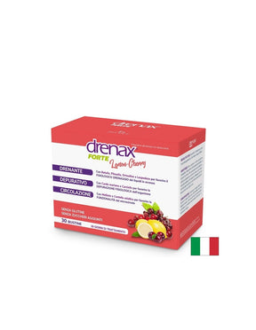 Diuretic detox formula - Drenax - Drenax® with white birch, blackcurrant and mouse ears, 30 sachets, lemon and cherry flavor - Nutra Best Europe