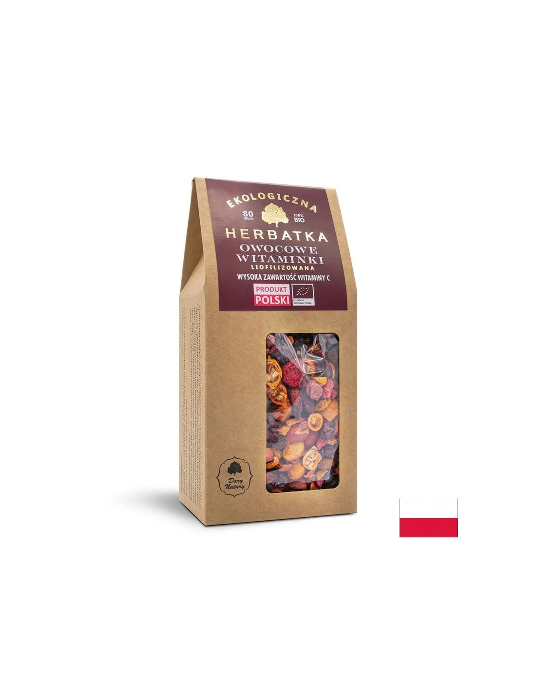 Gefriergetrockneter Bio-Fruchttee, 80 g <tc>Dary Natury</tc>
