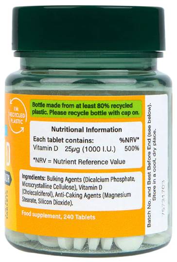 Vitamin D3 1000 IU - 240 Tabletten