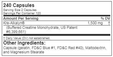 Kre -Alkalyn -EFX -Kapseln - 240 Kapseln