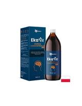 Flüssiges Vitamin mit Kräuterextrakten für Energie und Fokus - Ekavit, 1 Liter, 20 Dosen