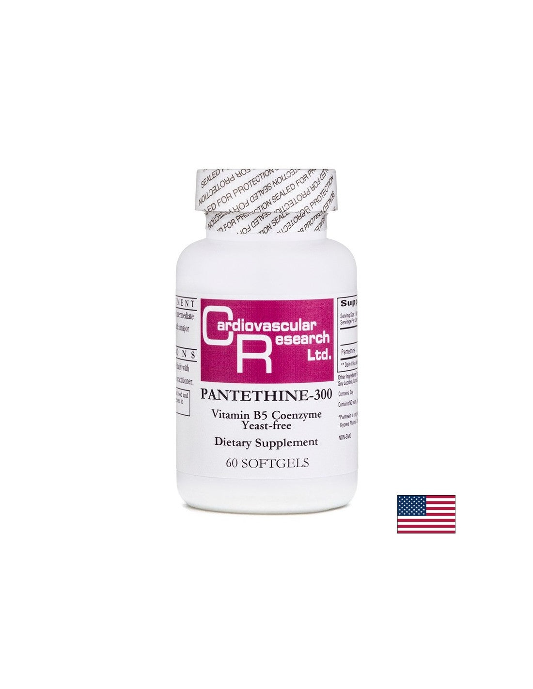 Energie- und Nervensystem - Pantethin (Vitamin B5), 300 mg x 60 Weichgelkapseln