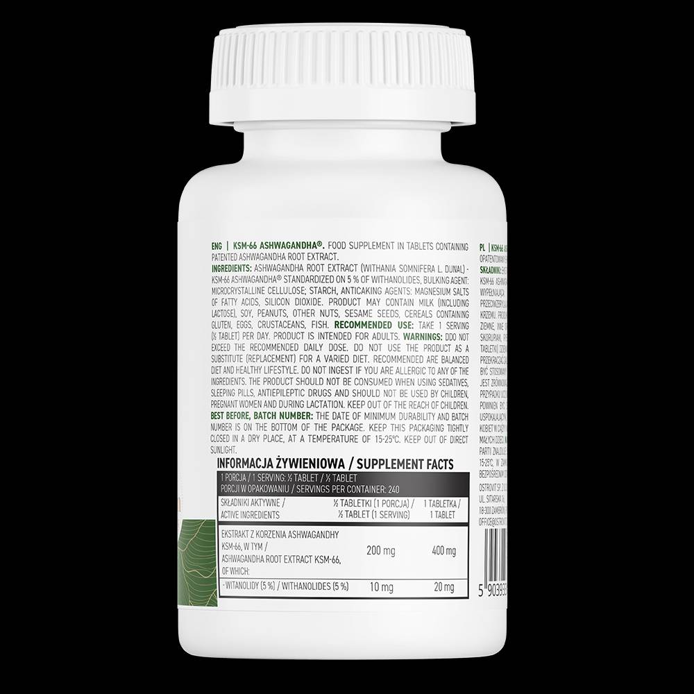 KSM-66 Ashwagandha 400 mg 120 Tabletten