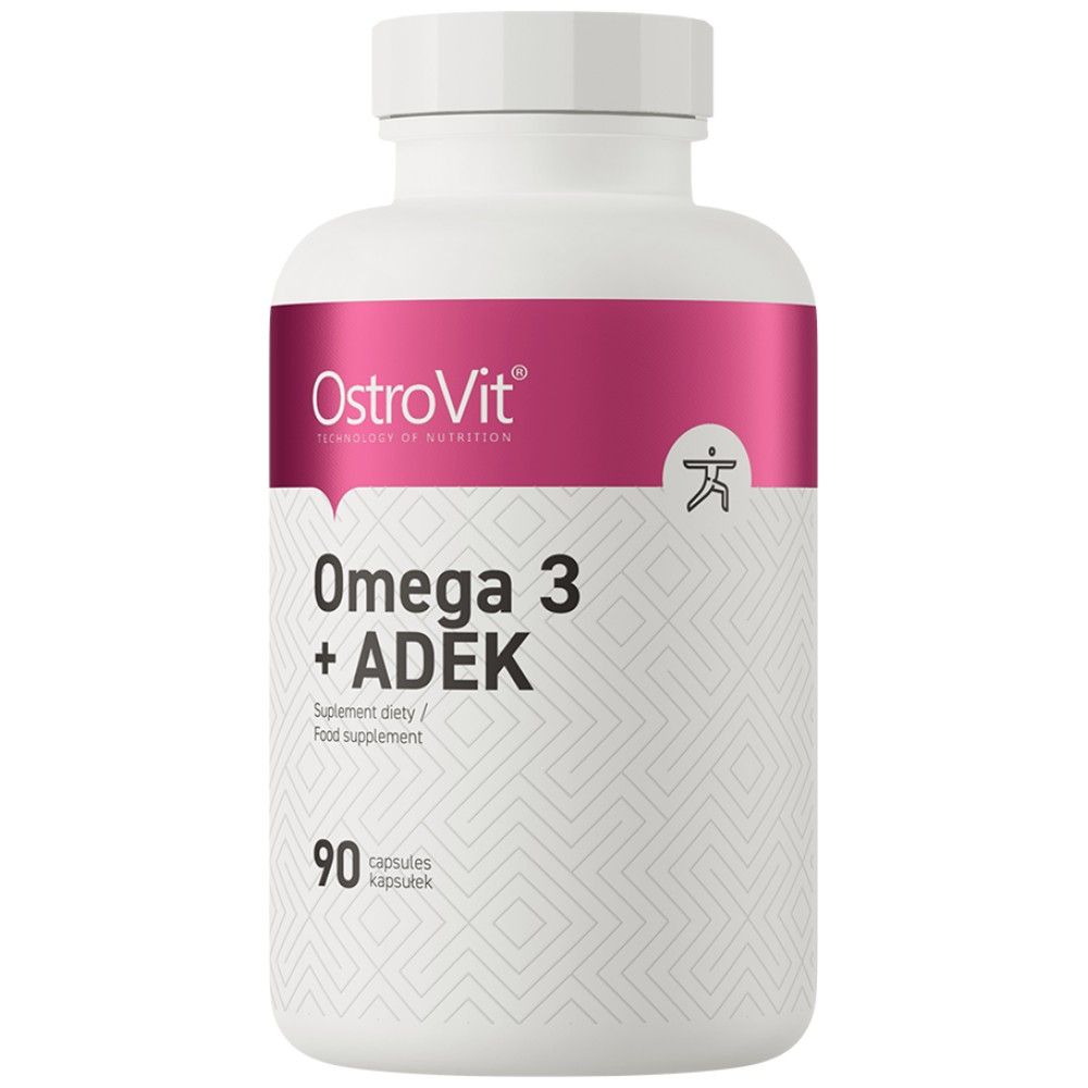 Omega 3 + Adek / Vitamin A + D + E + K - 90 Gelkapseln