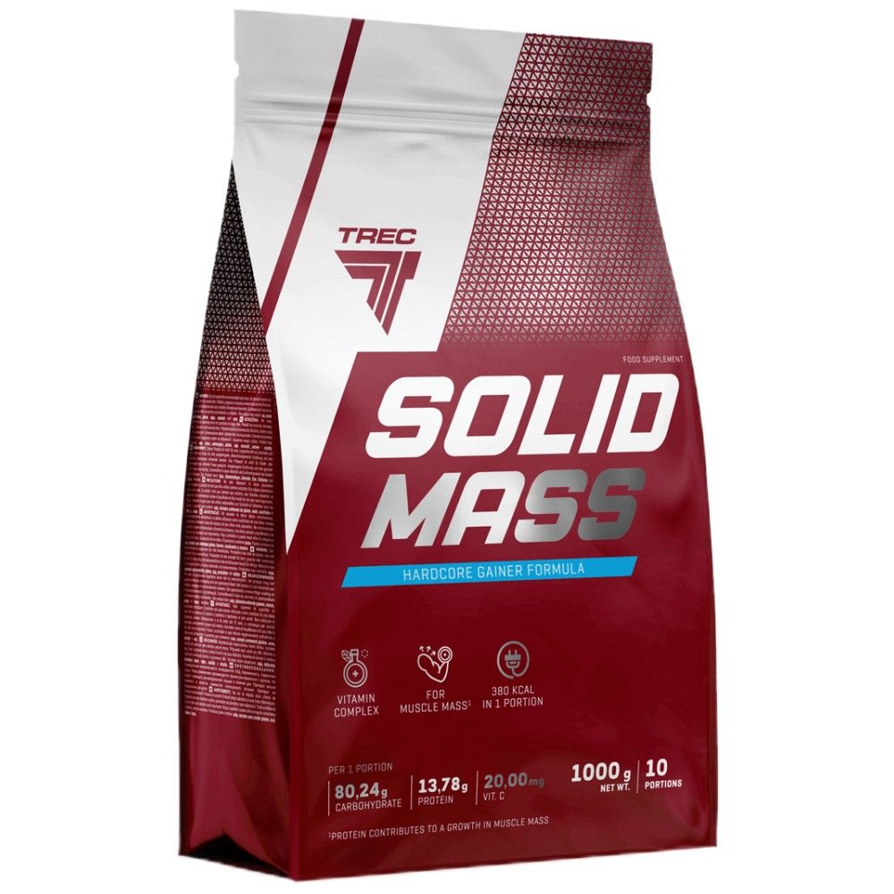 Solide Masse | Hardcore -Gainer -Formel - 1000 Gramm