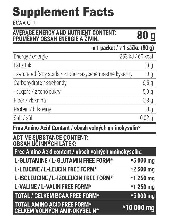 BCAA GT+ - 80 Gramm