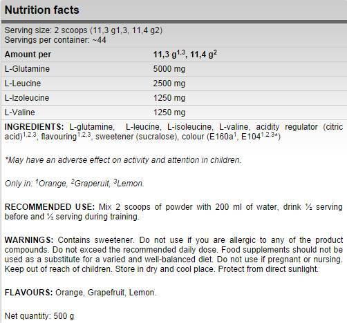Xtreme Anticatabolix / BCAA + Glutamin -Mischung - 12,5 Gramm