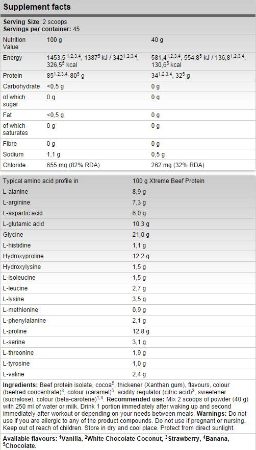 Xtreme Rindfleisch hydrolysiertes Proteinisolat 1800 Gramm