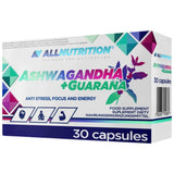 Ashwagandha + Guarana | Anti -Stress, Fokus und Energie - 30 Kapseln
