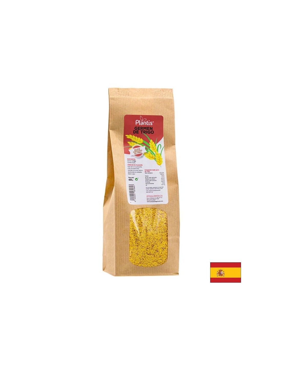 Weizenkeim (RAW) - Allgemeiner Stärkung und Toning -Effekt - Germen de Trigo, 400 g