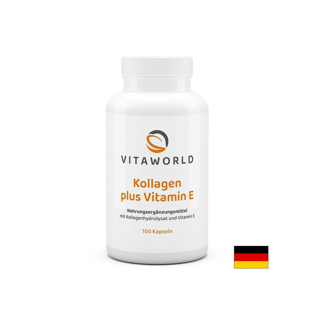 Haar-, Haut- und Gelenkpflege - Kollagen (Rinder) 500 mg + Vitamin E, 100 Kapseln