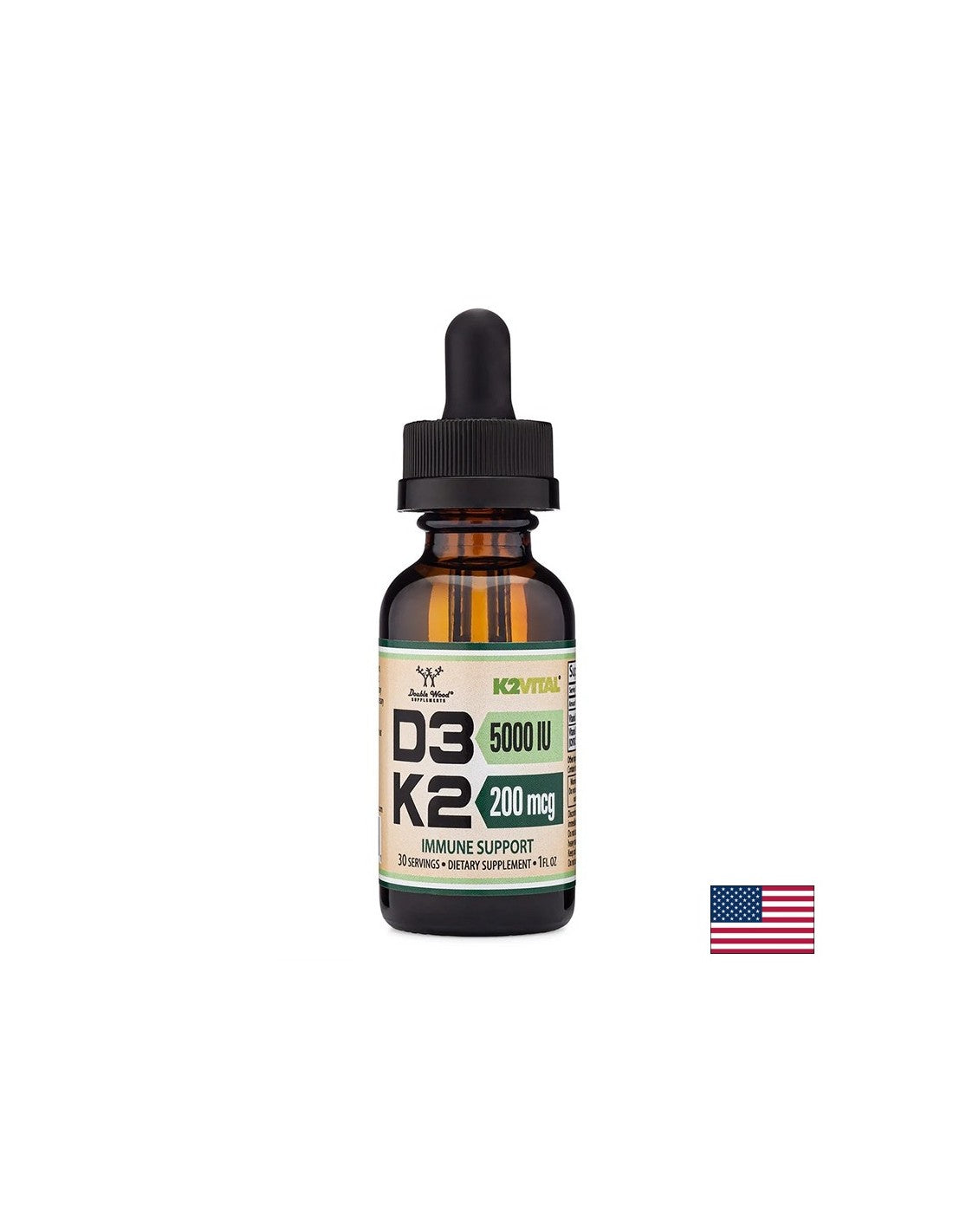 Knochenversorgung - Vitamin D3 5000 IU + K2 200 µg, Tropfen, 29,6 ml