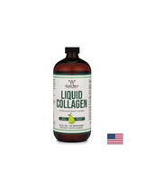 Flüssiges Rinderkollagen + Vitamin C und Biotin - Haut, Haare und Gelenkpflege, 473 ml, mit Birnengeschmack
