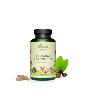 Guarana + Grüner Tee Bio Extrakte - Guarana and green tea extract, 90 Vegavero capsules - Nutra Best Europe