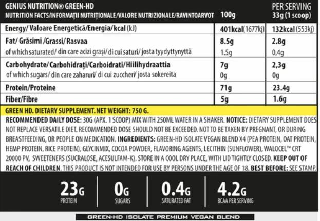 Veganer Green -HD - 750 Gramm
