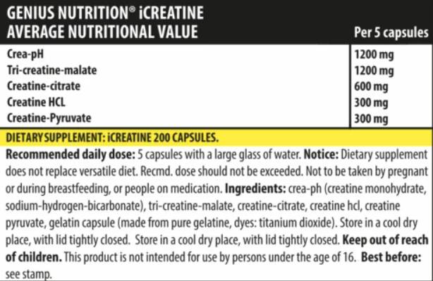 iCreatine – 200 Kapseln
