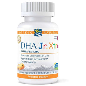 DHA Junior Xtra | 165 mg EPA & 375 mg DHA - 90 Gel capsules - Nutra Best Europe
