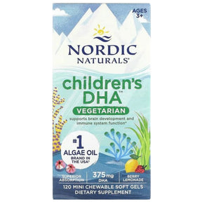 Children's DHA Vegetarian 375 mg - 120 Chewable Tablets - Nutra Best Europe