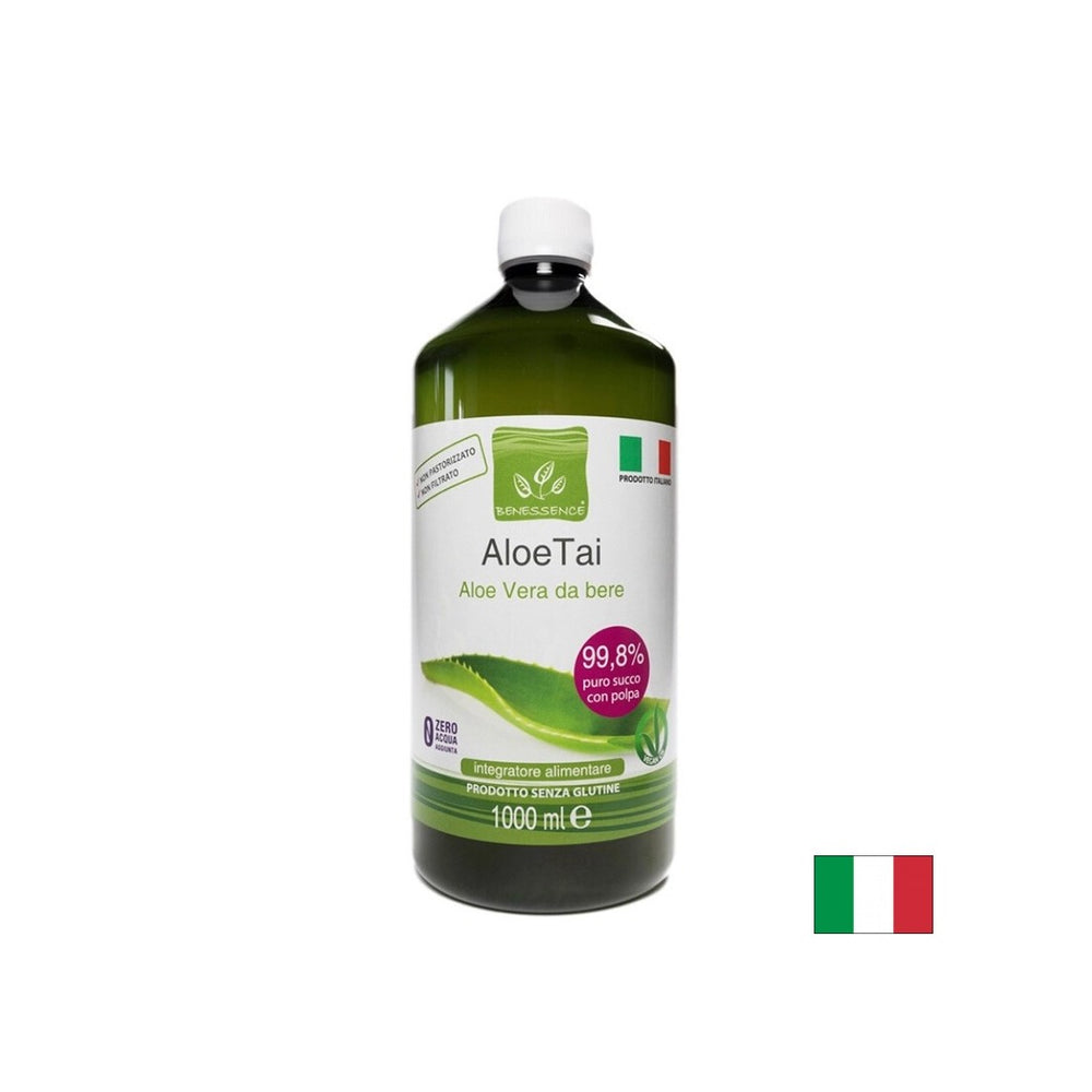 Aloe Vera (Blattsaft und Zellstoff) - Immunität und Verdauung, 1 Liter, 20 Dosen