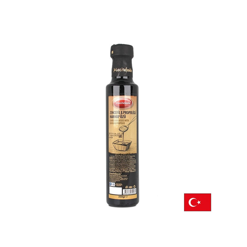 Carob -Melasse mit Propolis und Ingwer - Immunität - zur direkten Aufnahme oder Aroma von Süßigkeiten und Getränken, 350 g