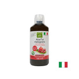 Aloe Vera (Blattsaft und Zellstoff) + Granatapfelsaft - Immunität, Verdauung, Antioxidationsschutz. 1 Liter, 20 Dosen