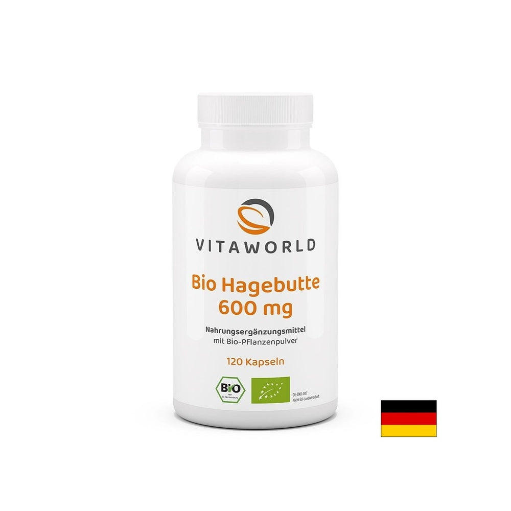 Immunität und Kreislaufsystem - Hagebutte (Früchte), organisch, 600 mg x 120 Kapseln