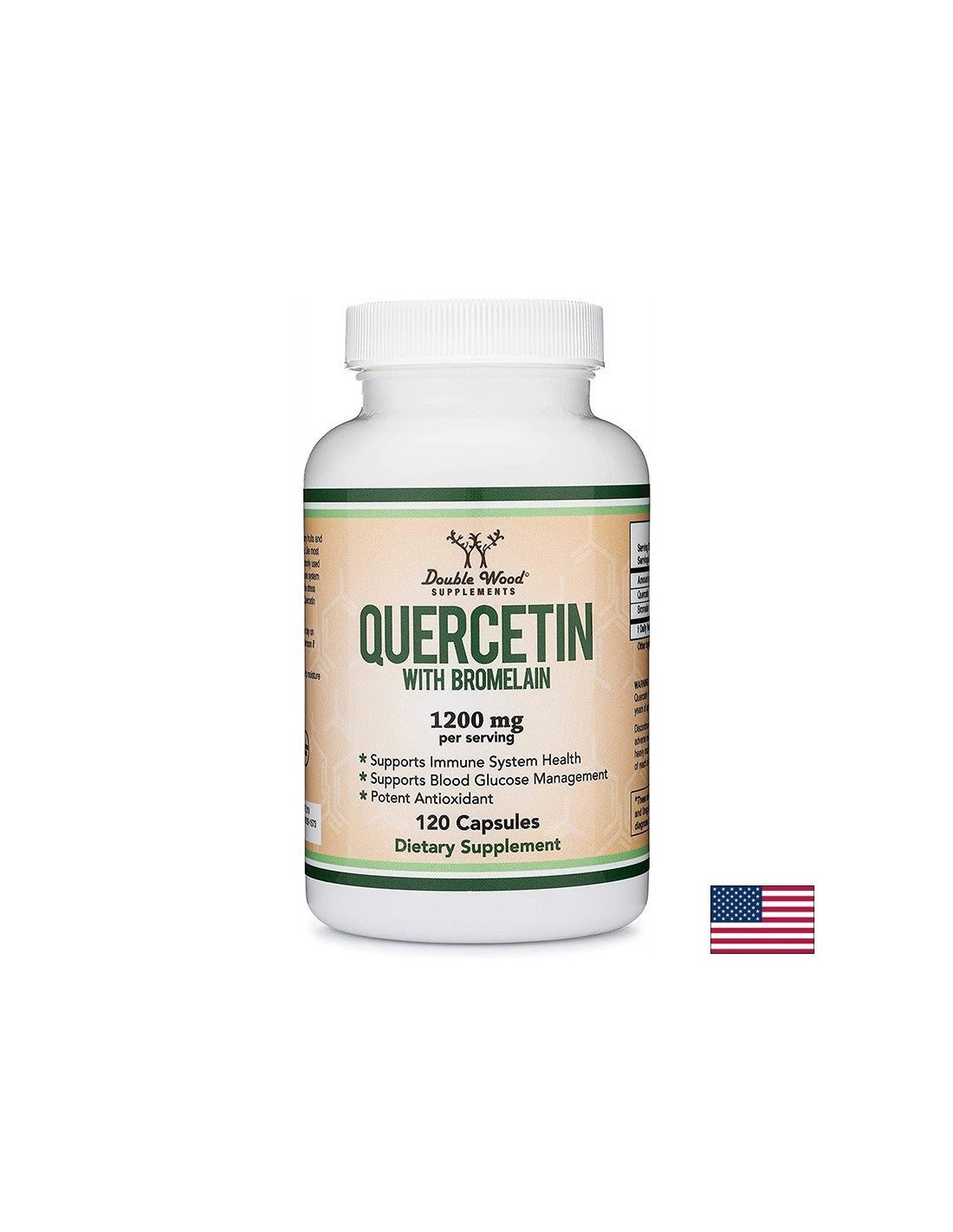 Immunität - Quercetin 1000 mg + Bromelain 200 mg, 120 Kapseln <tc>Double Wood</tc>